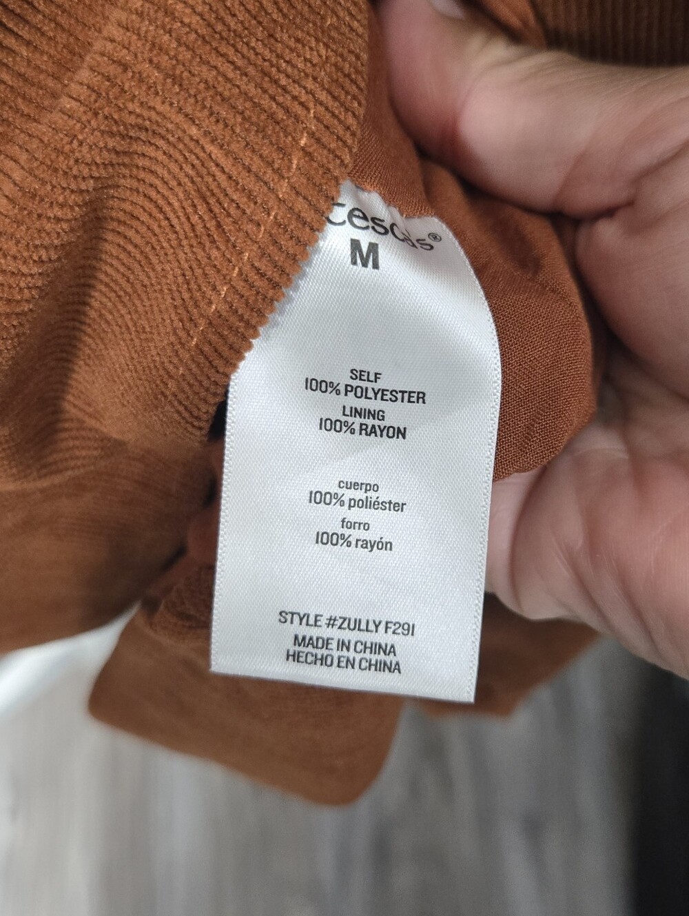 Audrey Parks for francesca brown corduroy long sleeve dress Sz M Like New - Picture 8 of 12